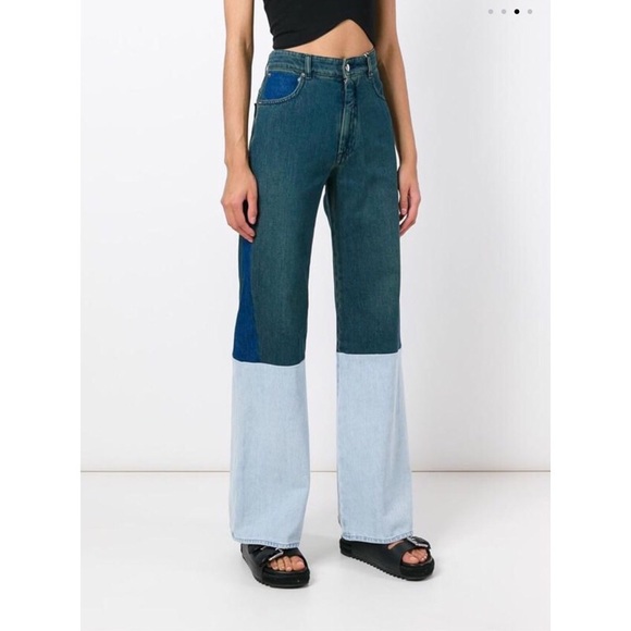 MM6 Maison Martin Margiela Denim - Maison Martin Margiela MM6 Color Block Denim Jeans